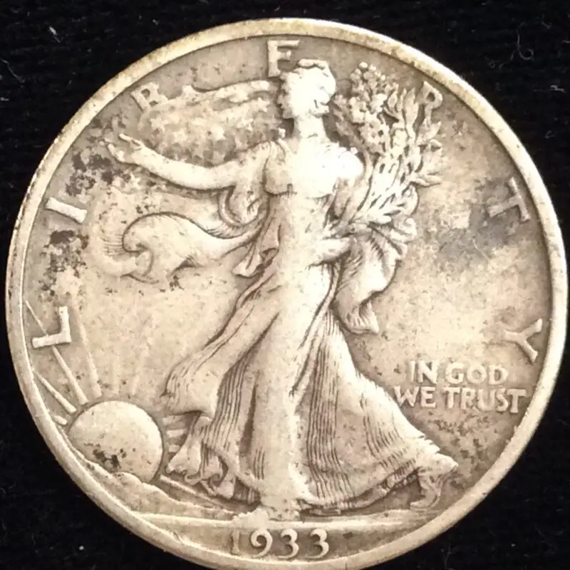 1933-S Walking Liberty Half Dollar in Very Fine Condition