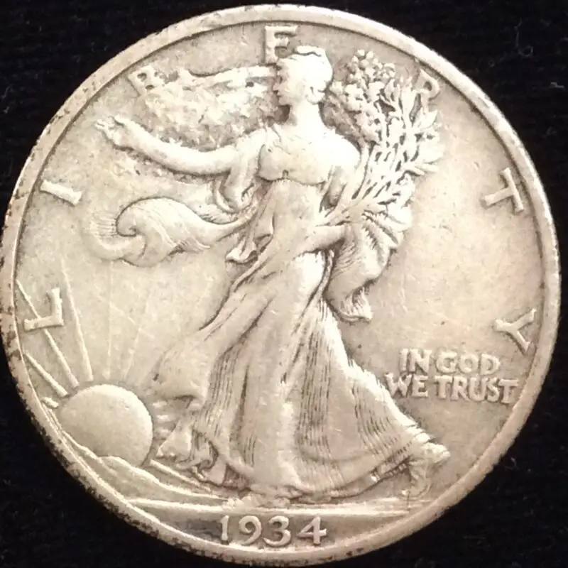 1934-S Walking Liberty Half Dollar in Very Fine Condition