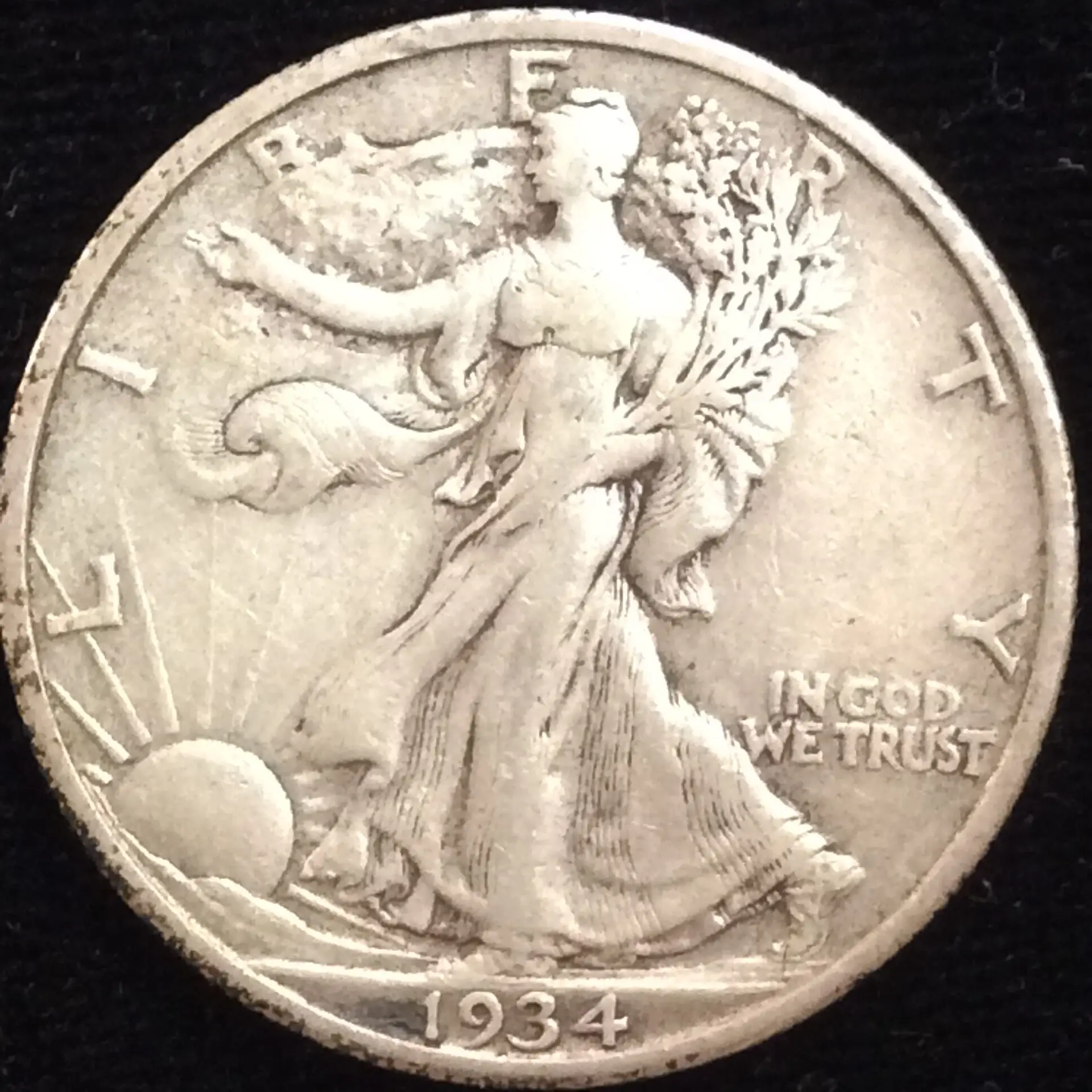 1934-S Walking Liberty Half Dollar in Very Fine Condition
