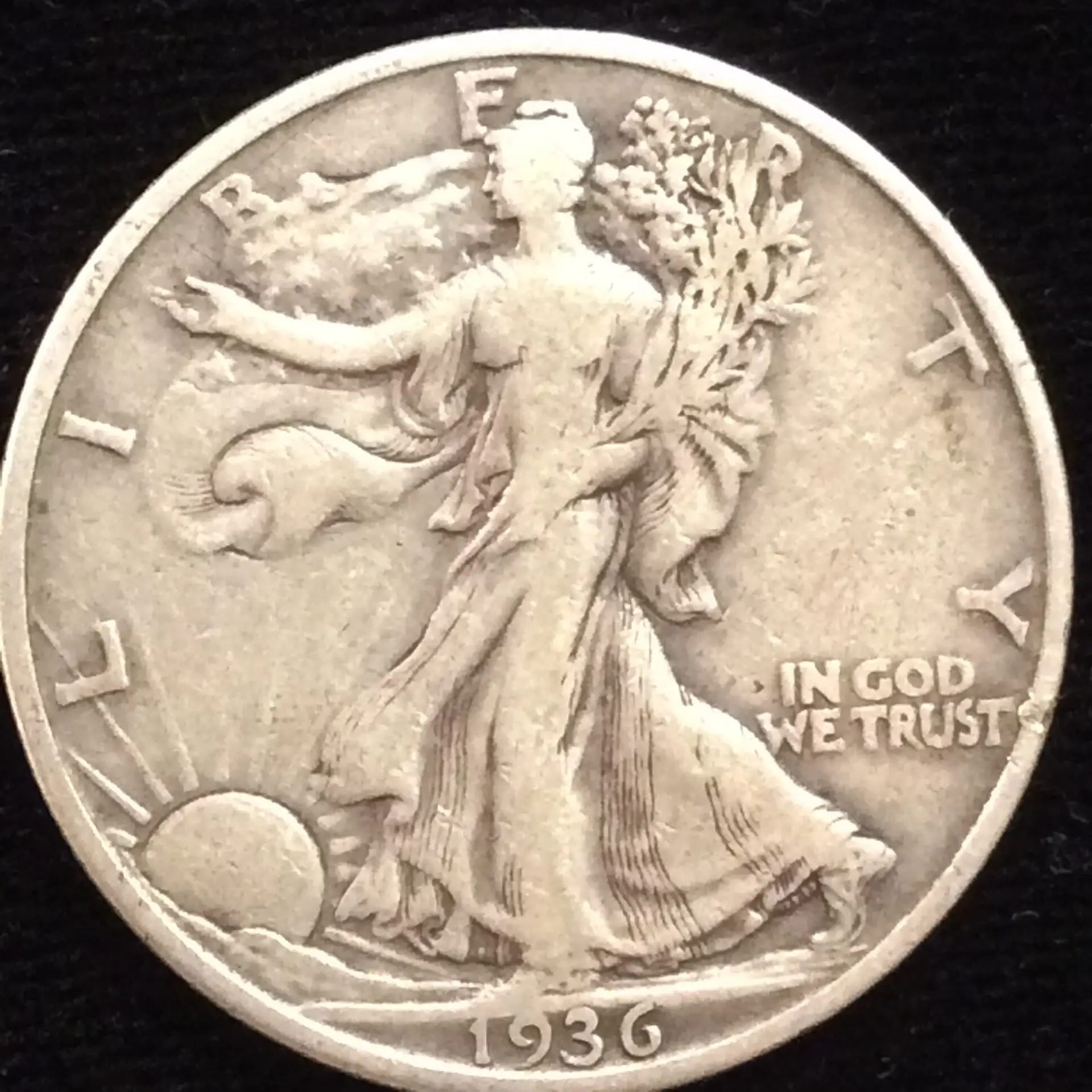 1936-D Walking Liberty Half Dollar in Very Fine Condition