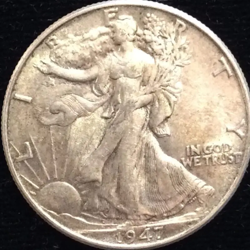 1947 Walking Liberty Half Dollar in Almost Uncirculated Condition