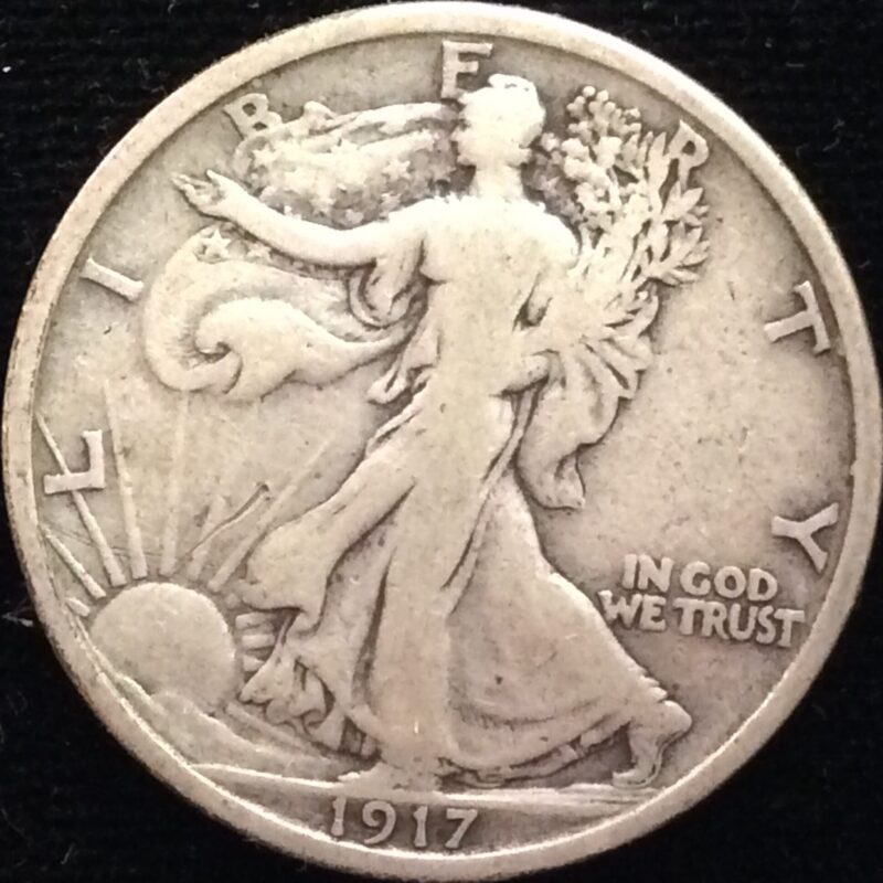 1917 Walking Liberty Half Dollar in Fine Condition
