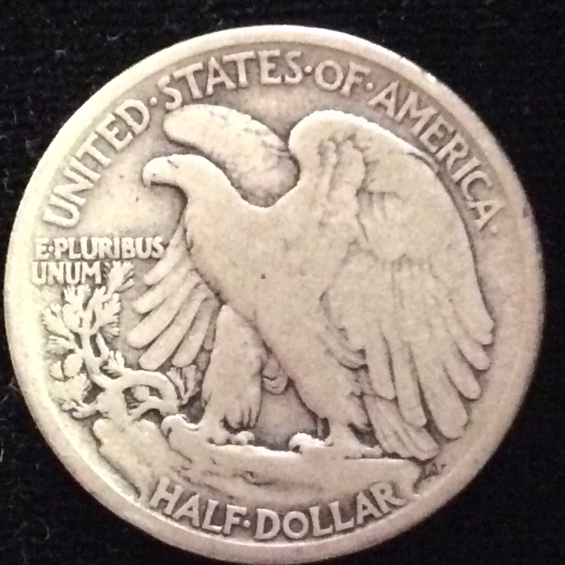 1917-S (Mint Mark on Obverse) Walking Liberty Half Dollar in Fine Condition - Image 2