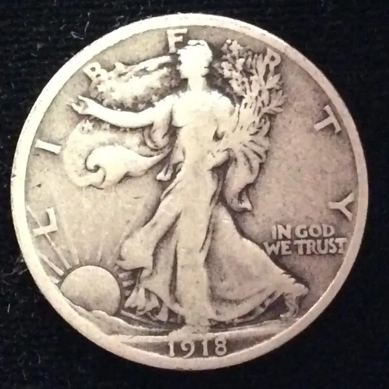 1918 Walking Liberty Half Dollar in Fine + Condition