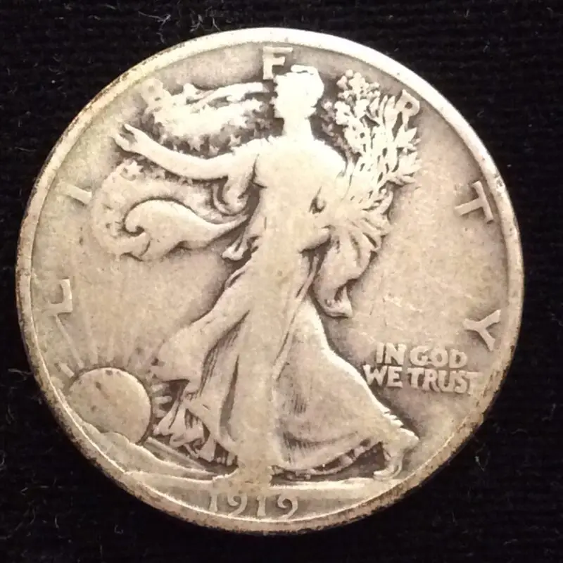 1919-D Walking Liberty Half Dollar in Very Good Condition