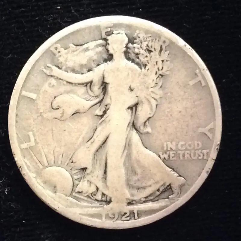 1921-S Walking Liberty Half Dollar in Very Good Condition