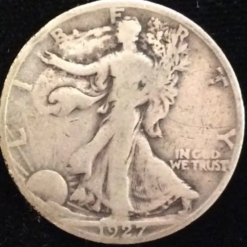 1927-S Walking Liberty Half Dollar in Very Good Condition