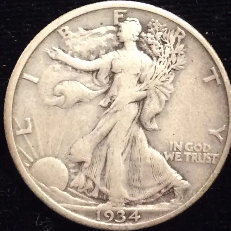 1934 Walking Liberty Half Dollar in Extra Fine Condition