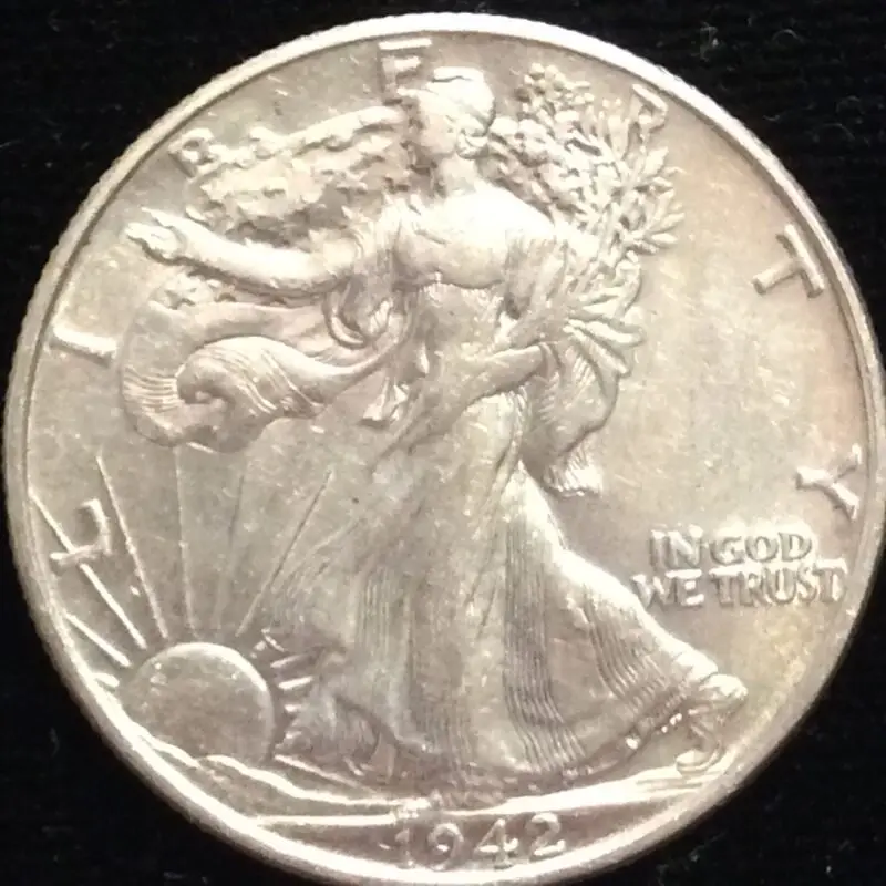 1942 Walking Liberty Half Dollar in Almost Uncirculated Condition