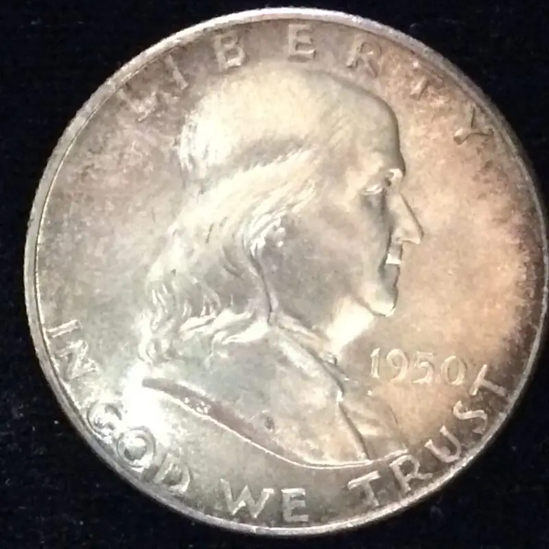 1950 Franklin Half Dollar in MS65 Gem BU Condition with Full Bell Lines
