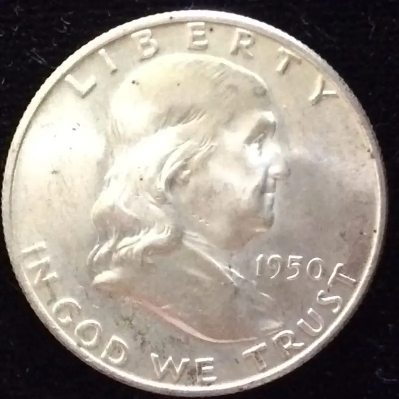 1950-D Franklin Half Dollar in MS64 with Full Bell Lines