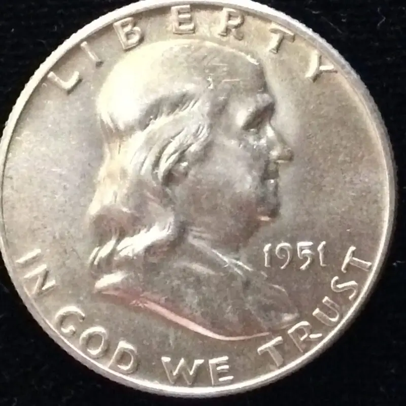 1951 Franklin Half Dollar in MS63 Choice BU