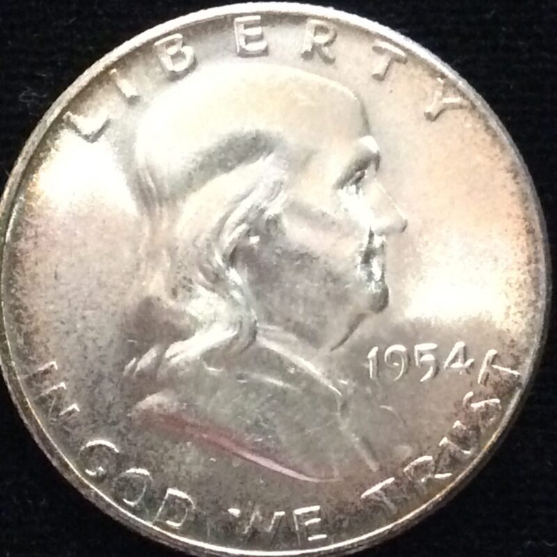 1954 Franklin Half Dollar in GEM MS65 Condition