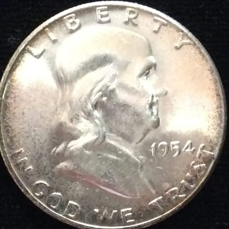 1954 Franklin Half Dollar in GEM MS65 Condition