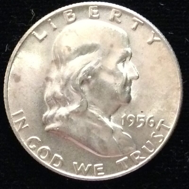 1956 Franklin Half Dollar in MS64 BU Condition