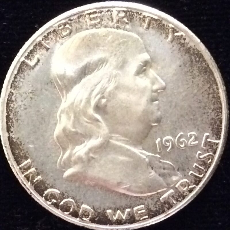 1962 Franklin Half Dollar in Choice BU MS63 Condition with nice toning