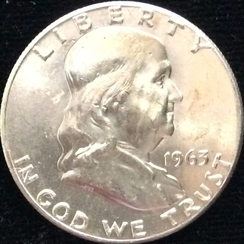 1963 Franklin Half Dollar in Choice BU MS62 Condition