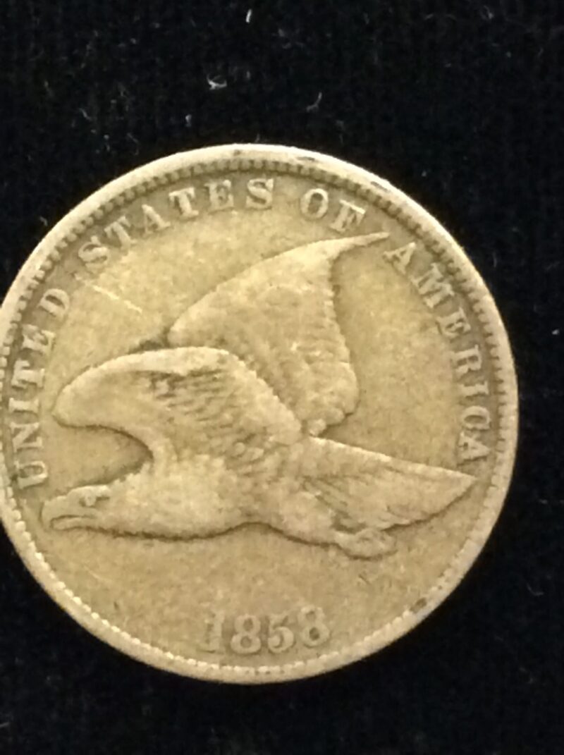 1858 Flying Eagle Cent with Small Letters in Fine Condition
