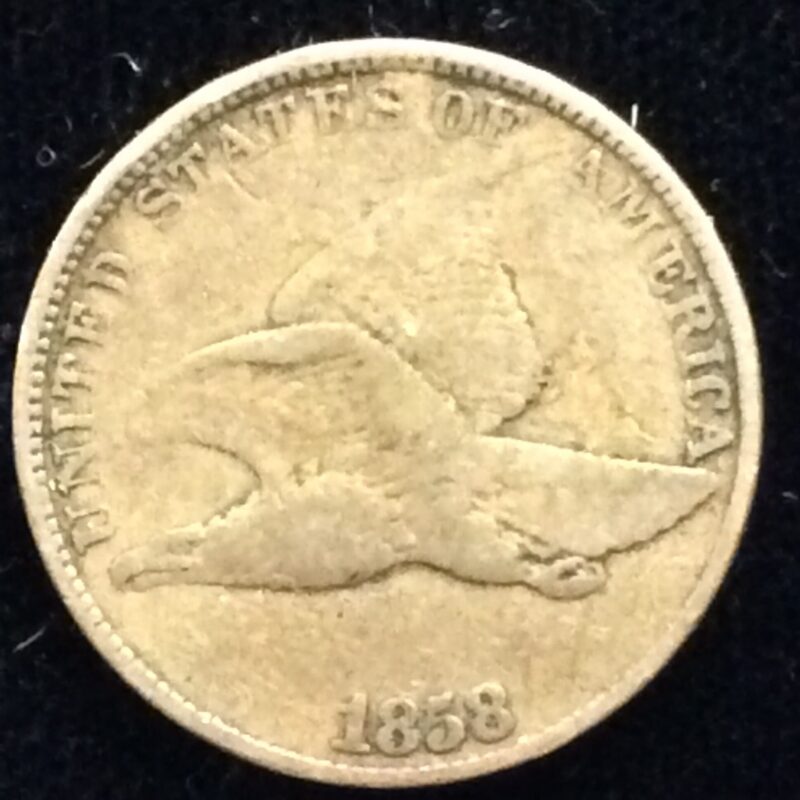 1858 Flying Eagle Cent - Large Letters - In Fine Condition