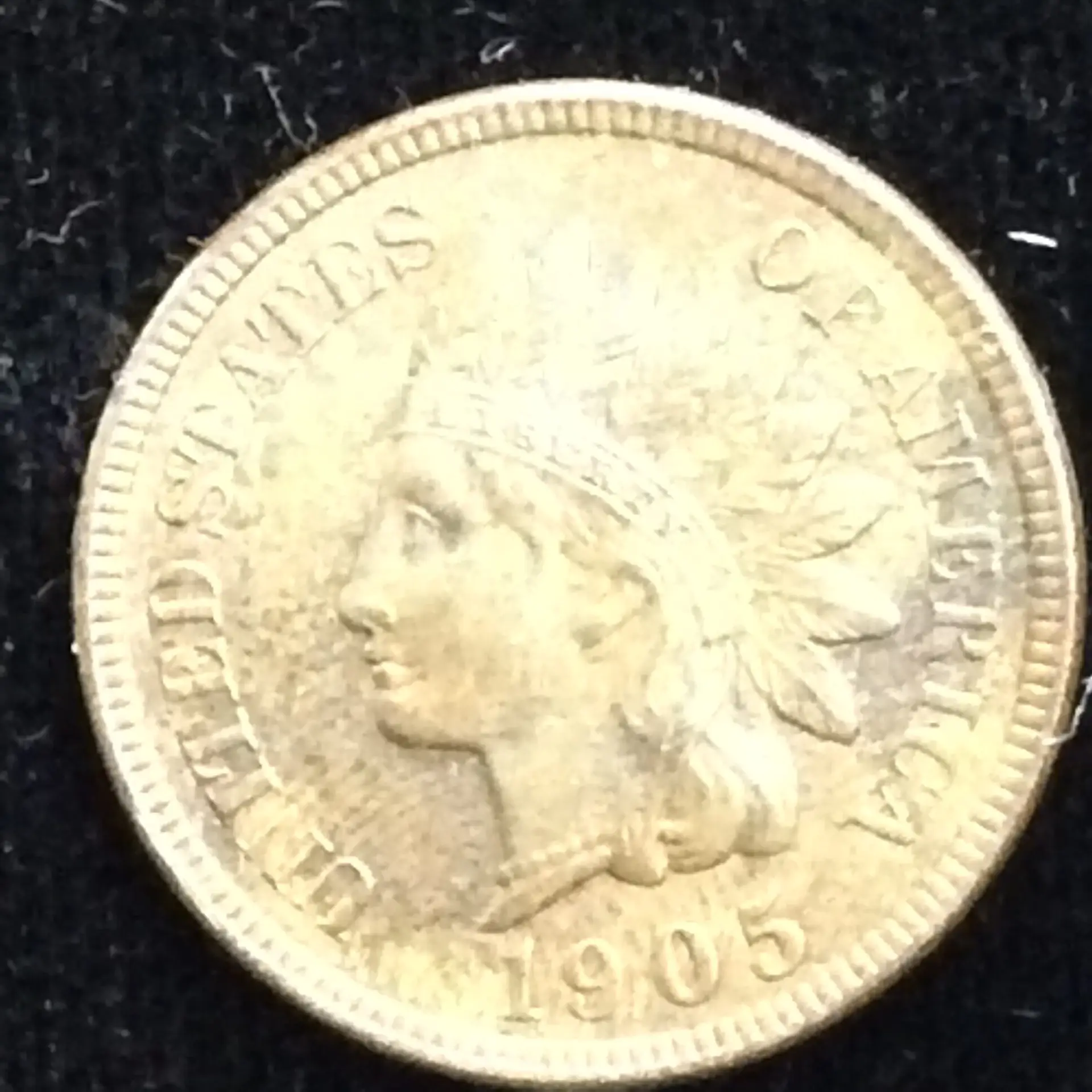 1905 Indian Head Cent in MS63 Red Brown Condition