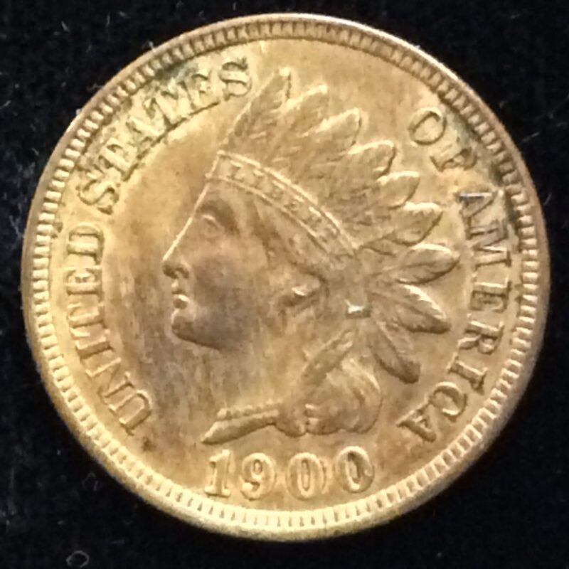1900 Indian Head Cent in Choice AU Red/Brown Condition