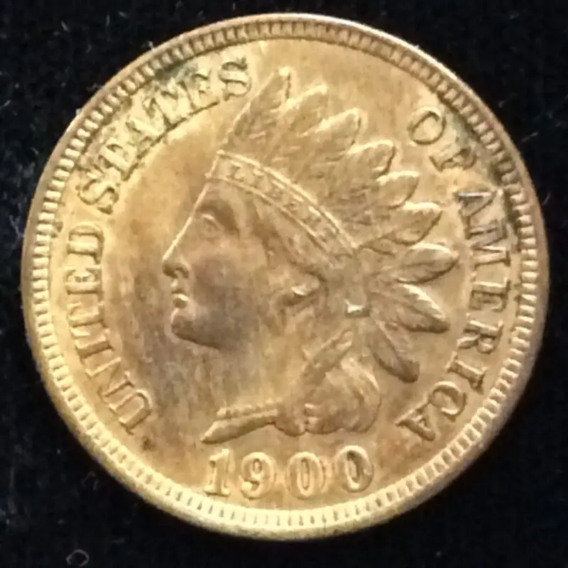 1900 Indian Head Cent in Choice AU Red/Brown Condition