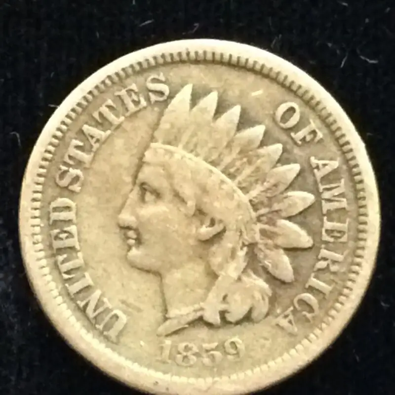 1859 Copper-Nickel Indian Head Cent in Very Good Condition