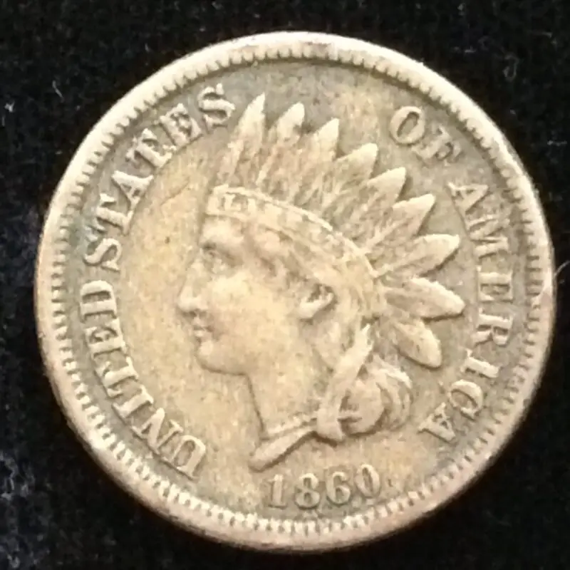 1860 Indian Head Cent with Round Bust in Very Fine Condition