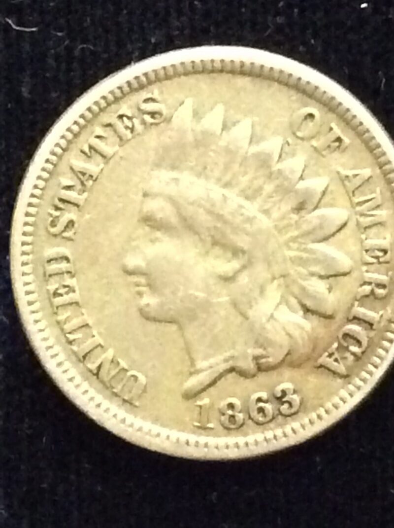 1863 Indian Head Cent in Very Fine Condition