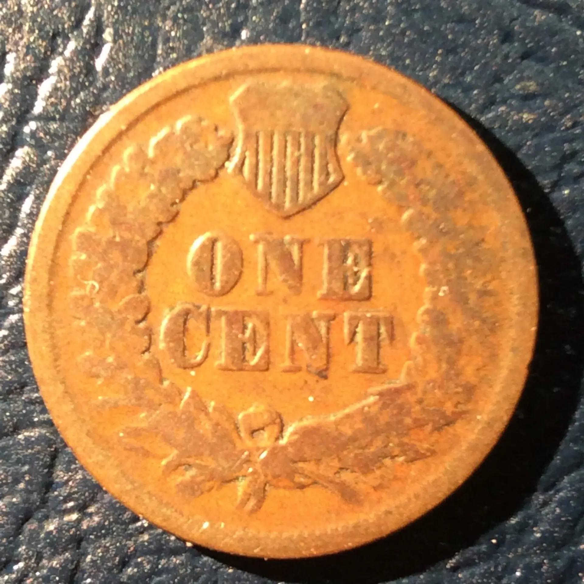 1865 Indian Head Cent with Plain 5 in Good Condition - Image 2