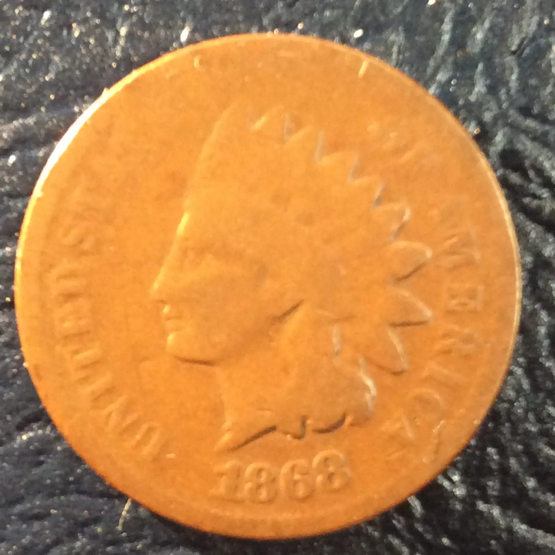 1868 Indian Head Cent in Good+ Condition