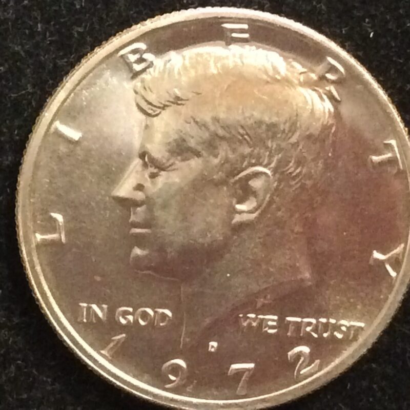 1972-D Kennedy Half Dollar in GEM BU MS65 Condition