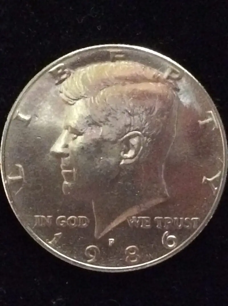 1986-P Kennedy Half Dollars in MS64 from a U.S. Uncirculated Mint Set