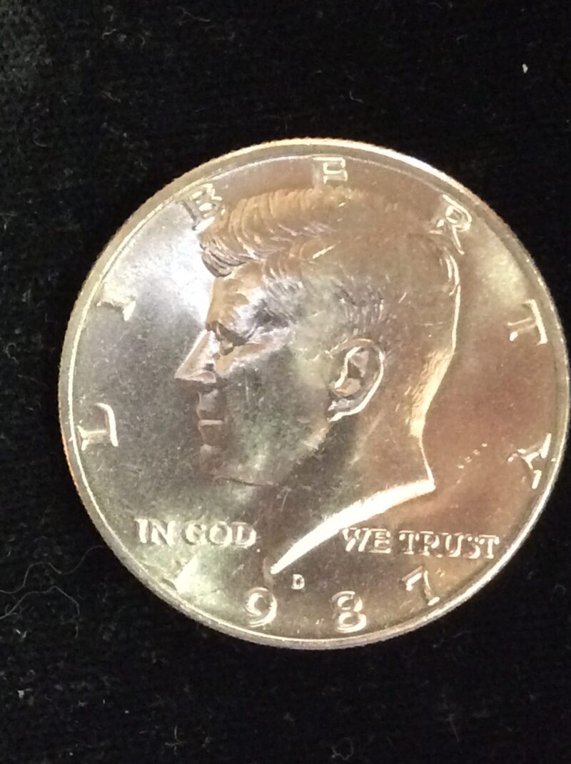 1987-D Kennedy Half Dollar in MS64 Condition