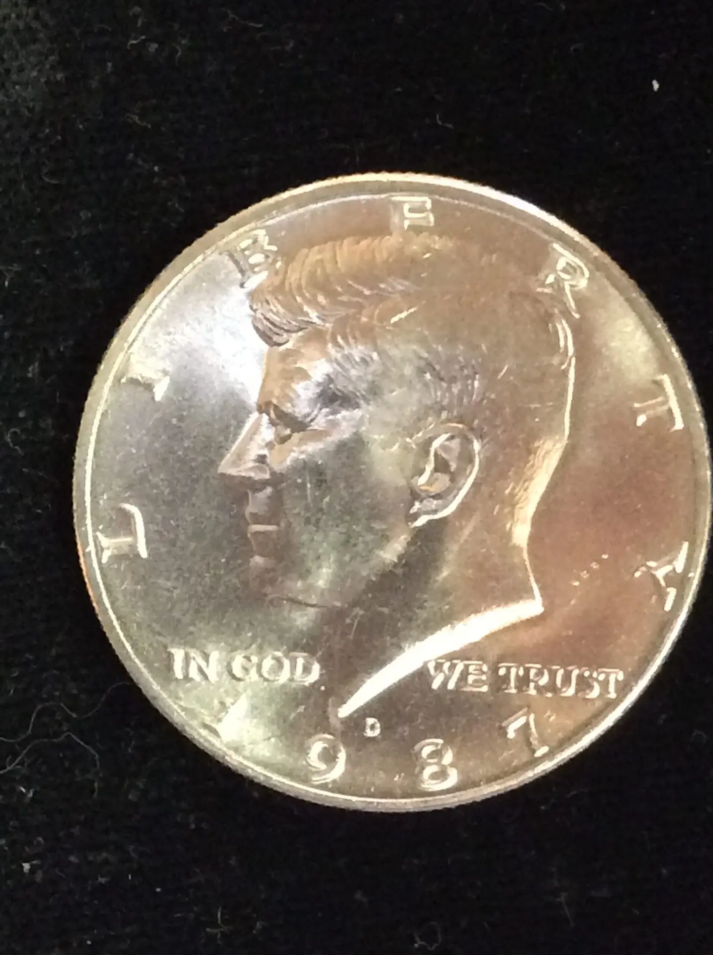 1987-D Kennedy Half Dollar in MS64 Condition