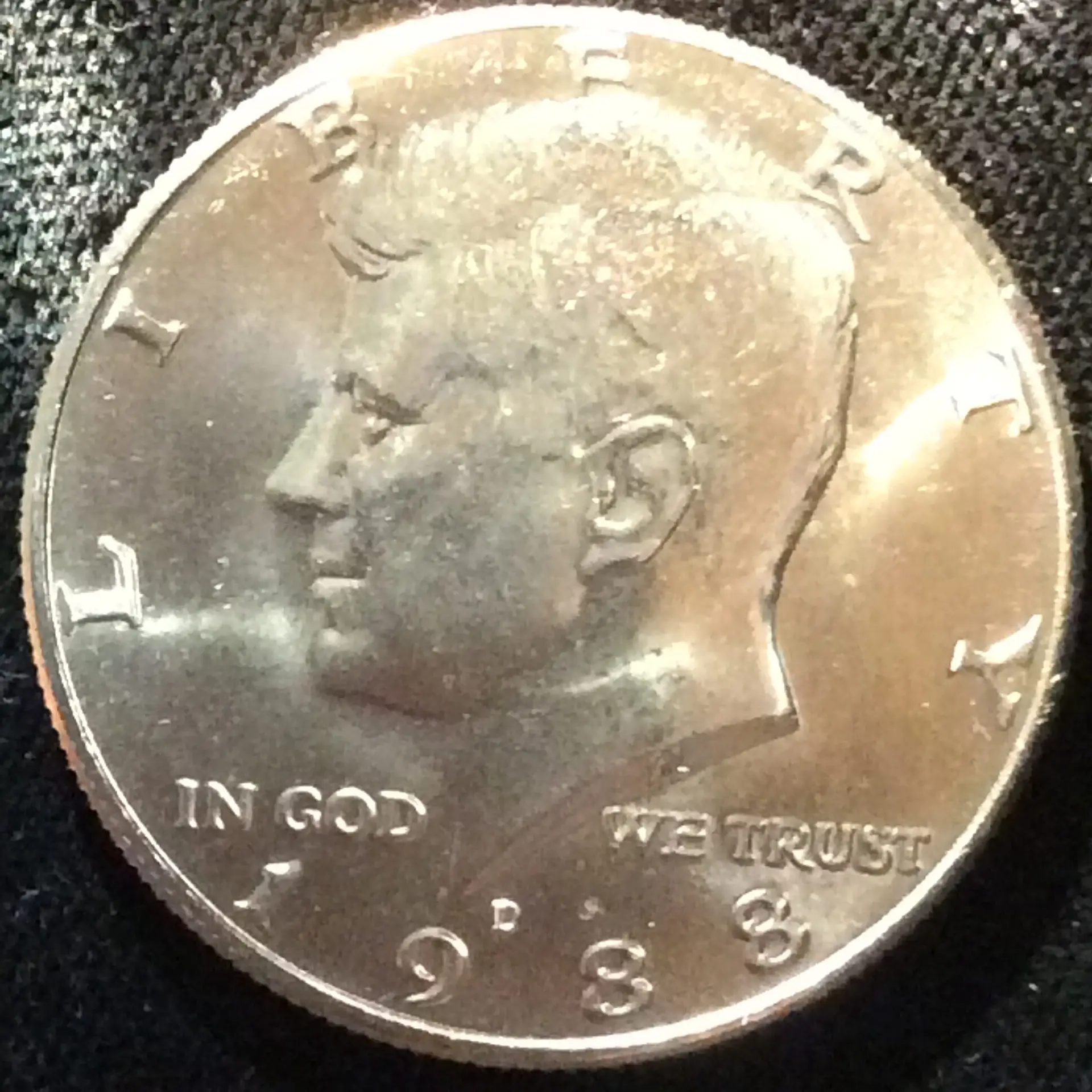 1988-D Kennedy Half Dollar in GEM BU MS65 Condition from a U.S. Unc. Mint Set