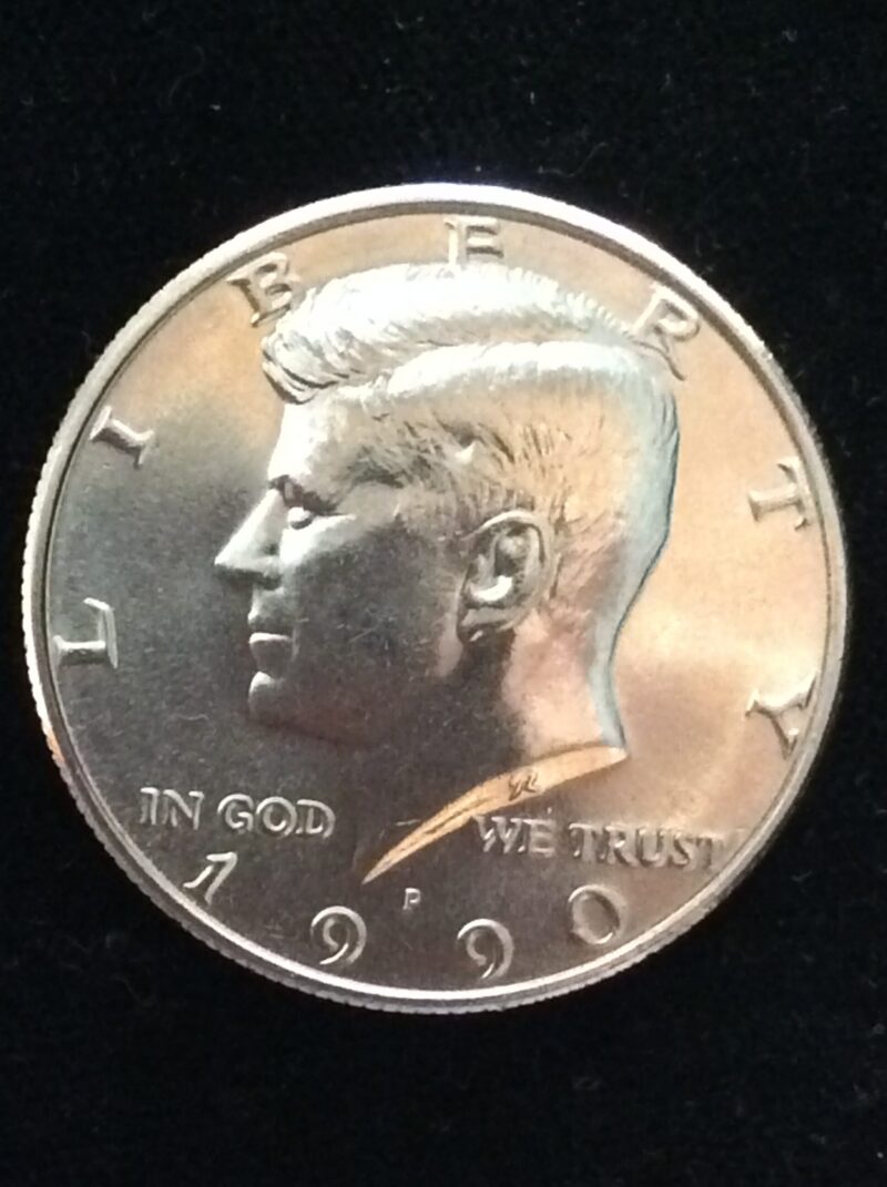 1990-P Kennedy Half Dollar in Gem BU MS65 Condition