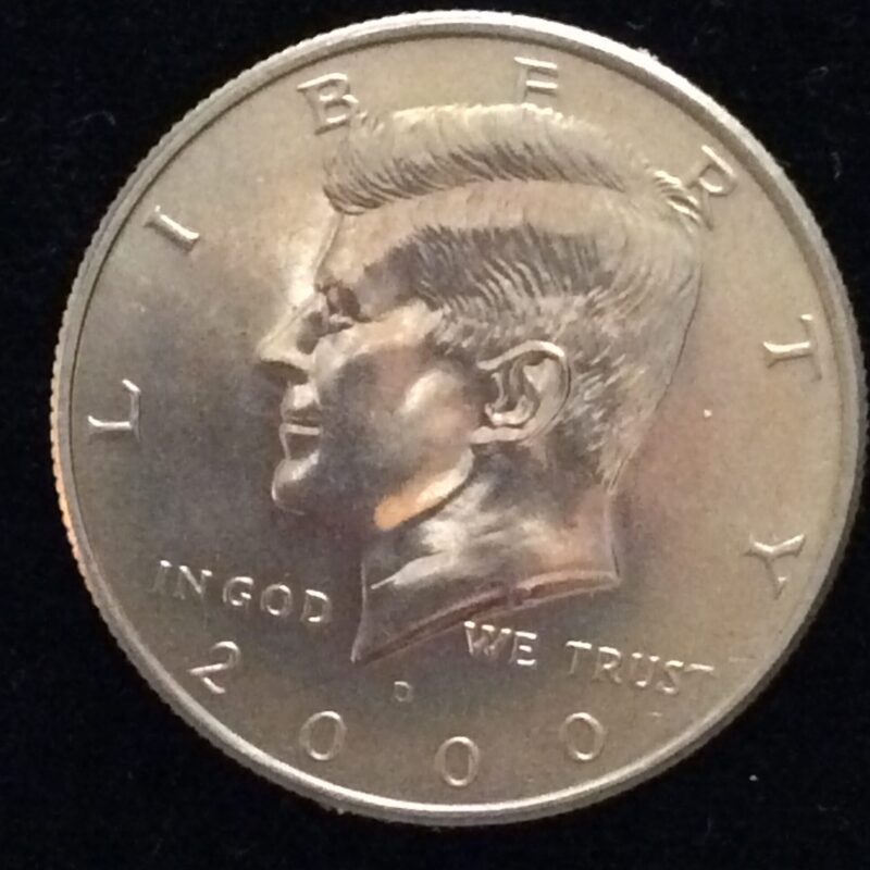 2000-D Kennedy Half Dollar in GEM BU MS65 Condition