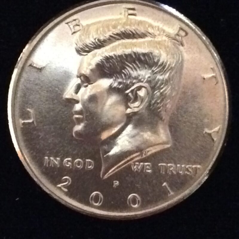 2001-P Kennedy Half Dollar in GEM BU MS65 Condition