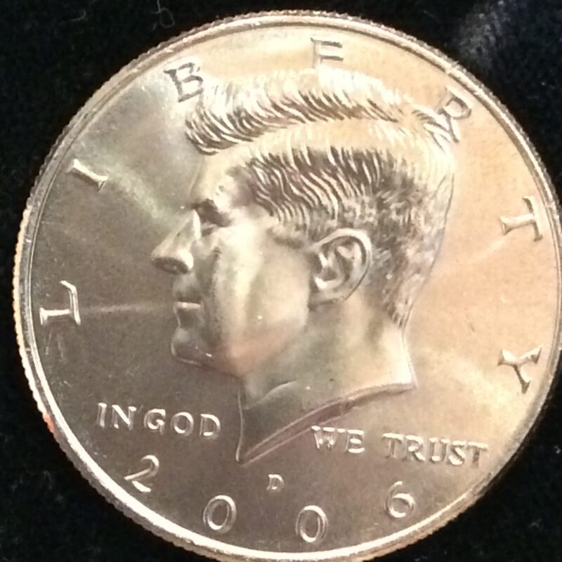 2006-D Kennedy Half Dollar in Super Gem MS67 from a Satin Finish Unc. Mint Set
