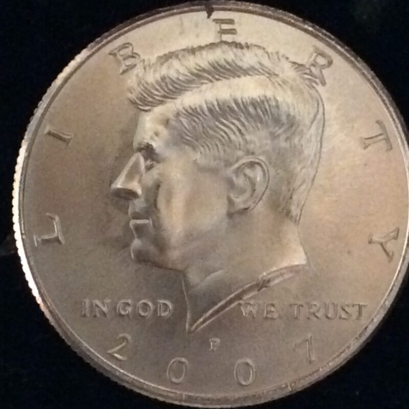 2007-P Kennedy Half Dollar in GEM BU MS65 Condition