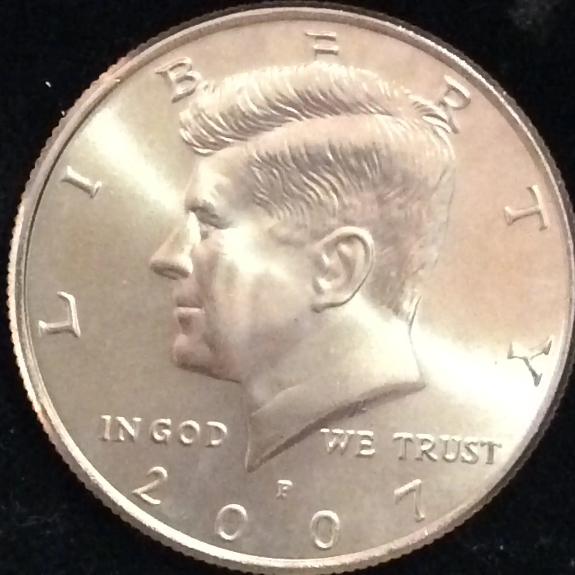 2007-P Kennedy Half Dollar in Super Gem MS67 from a Satin Finish Unc. Mint Set