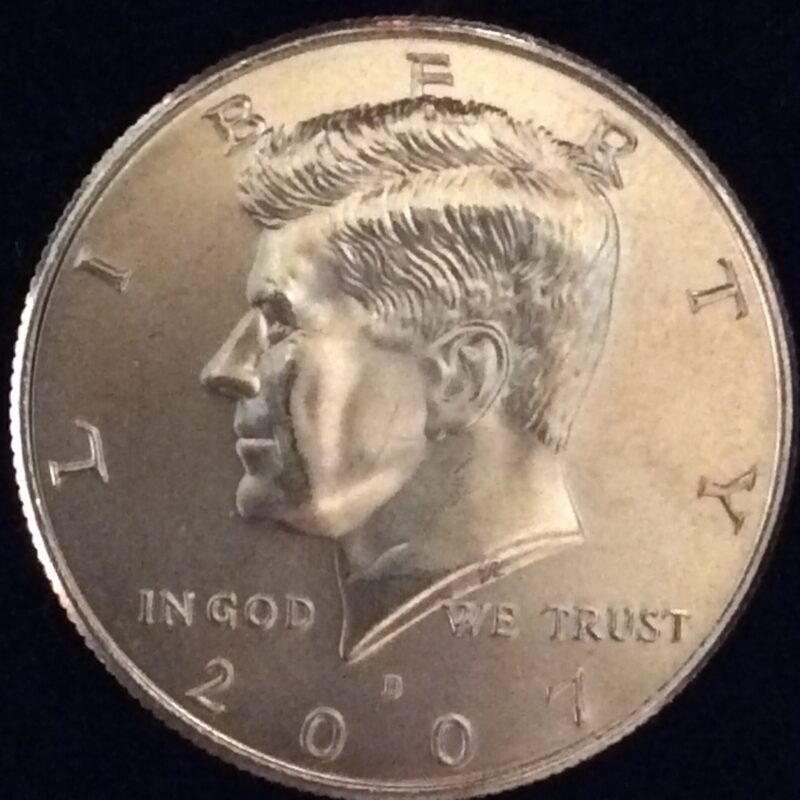 2007-D Kennedy Half Dollar in GEM BU MS66 Condition from a Satin Finish Mint Set