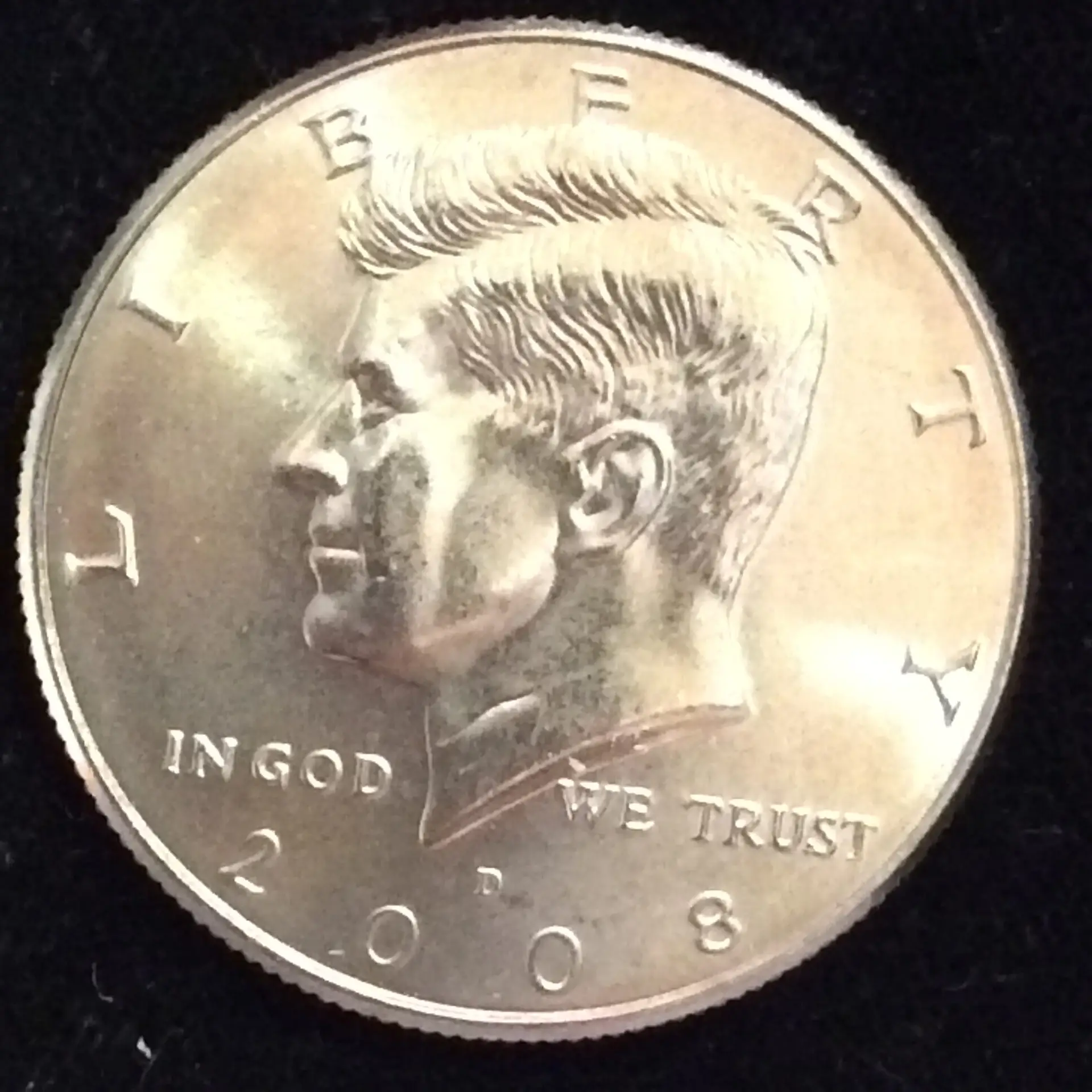 2008-D Kennedy Half Dollar in MS66 Condition from a Satin Finish Unc. Mint Set