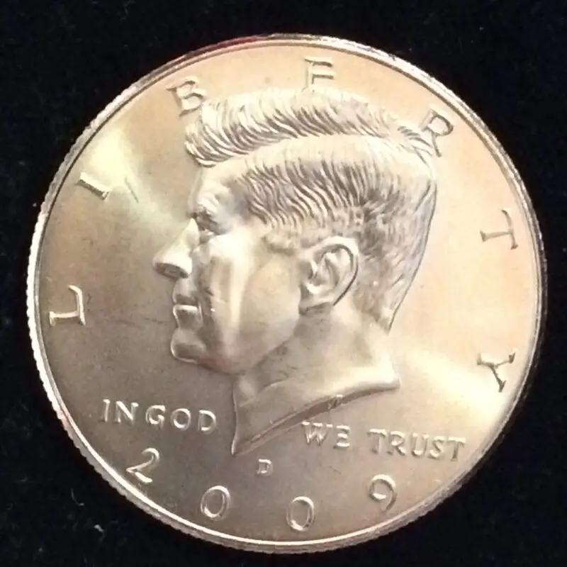 2009-D Kennedy Half Dollar in MS66 Condition from a Satin Finish Unc. Mint Set