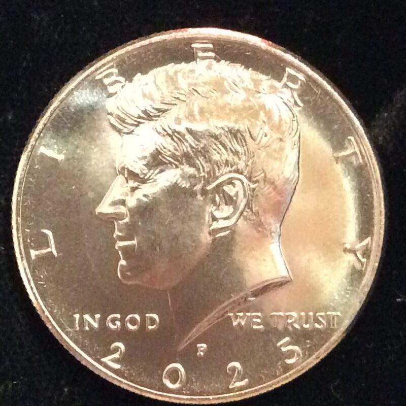 2025-P Kennedy Half Dollar in GEM BU MS65 Condition from an Uncirculated Mint Set