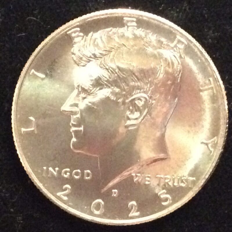 2025-D Kennedy Half Dollar in GEM BU MS65 Condition from an Uncirculated Mint Set